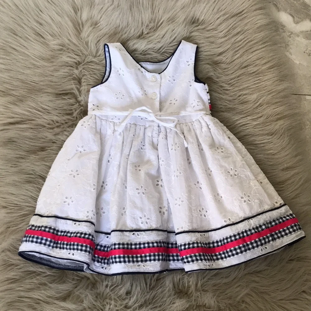 SWEETHEART ROSE Girls White Eyelet Formal Summer Dress | 3